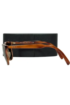 Prada - Tan Tortoise Round Sunglasses
