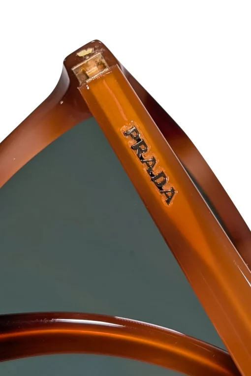 Prada - Tan Tortoise Round Sunglasses