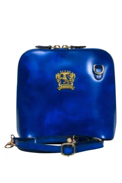 Pratesi - Cobalt Blue Leather Crossbody w/ Logo