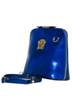 Pratesi - Cobalt Blue Leather Crossbody w/ Logo