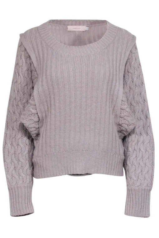 Preen Line - Dark Beige Cable Knit Sleeve Sweater Sz S