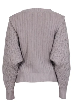 Preen Line - Dark Beige Cable Knit Sleeve Sweater Sz S
