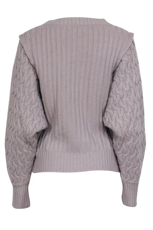 Preen Line - Dark Beige Cable Knit Sleeve Sweater Sz S