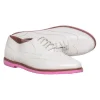 Pretty Ballerinas - Cream Lace-Up Oxfords w/ Pink Sole Sz 6