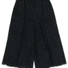 Proenza Schouler - Black Tweed Wide Leg Culottes Sz 8