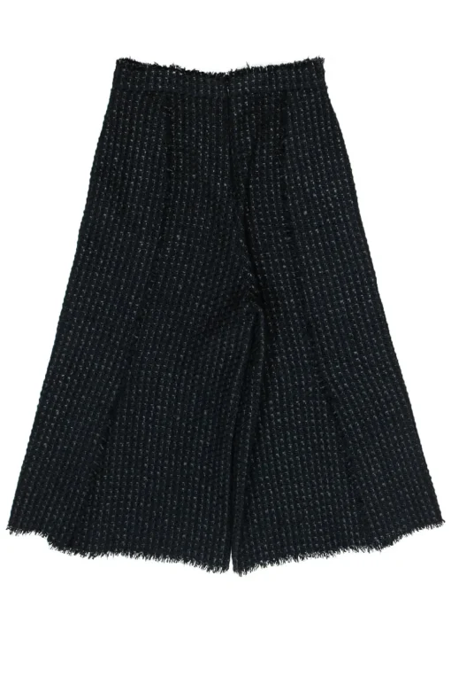 Proenza Schouler - Black Tweed Wide Leg Culottes Sz 8
