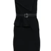 Proenza Schouler - Black Wool Belted Dress Sz 2