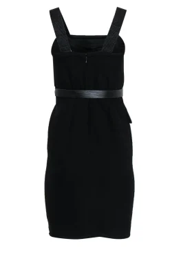 Proenza Schouler - Black Wool Belted Dress Sz 2