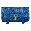 Proenza Schouler - Blue Leather Clasp Front Clutch