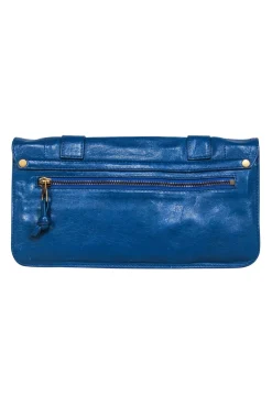 Proenza Schouler - Blue Leather Clasp Front Clutch