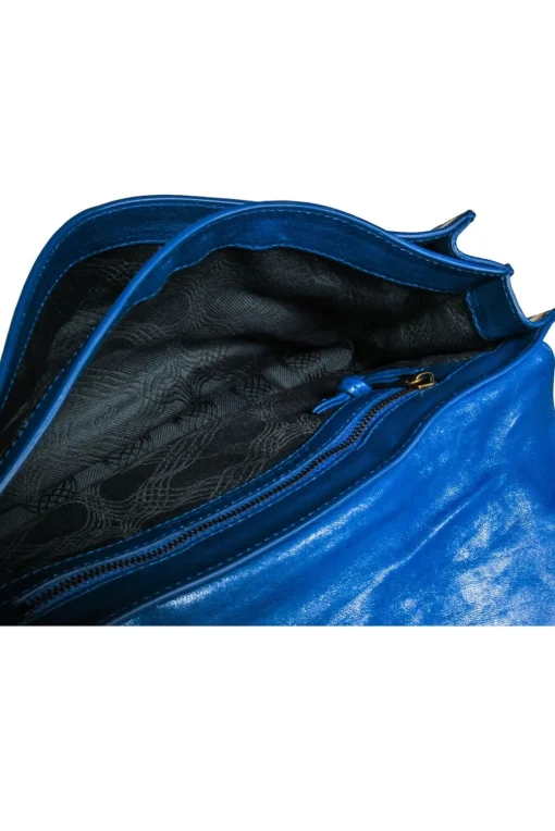 Proenza Schouler - Blue Leather Clasp Front Clutch