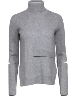 Proenza Schouler - Grey Wool & Cashmere Blend Turtleneck Sweater Sz S