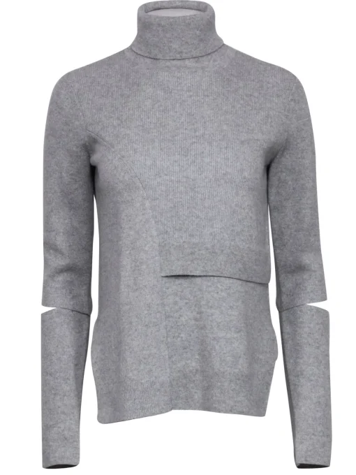 Proenza Schouler - Grey Wool & Cashmere Blend Turtleneck Sweater Sz S