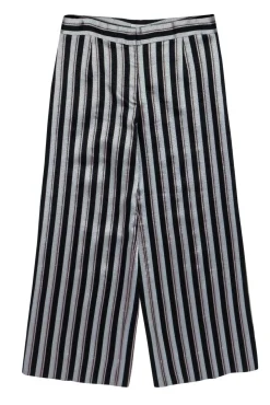 Protagonist - Black, Silver, & Pink Stripe Wide Leg Pant Sz 4