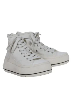 R13 - Ivory "Kurt" High Top Sneakers Sz 8