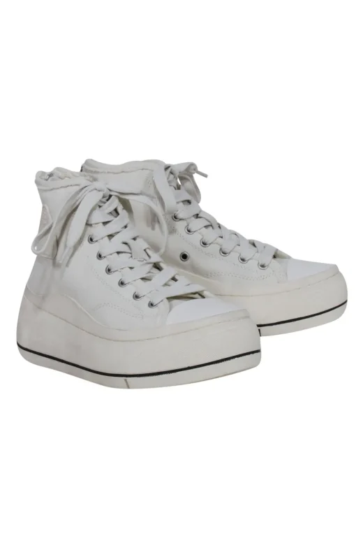 R13 - Ivory "Kurt" High Top Sneakers Sz 8