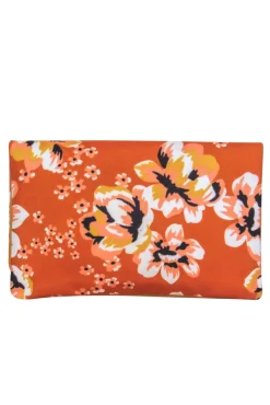 Rachel Pally - Orange & Yellow Canvas & Leather Floral Print Clutch