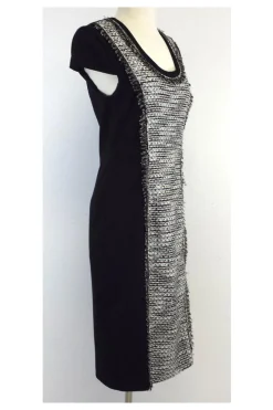Rachel Roy - Black & White Tweed Short Sleeve Dress Sz 8