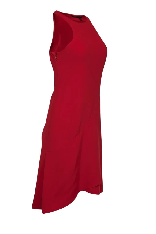 Rachel Roy - Red Sleeveless Midi Layered Bottom Dress Sz 2