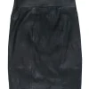 Rachel Zoe - Black Leather Double Zipper Pencil Skirt Sz 4