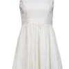 Rachel Zoe - Ivory Chevron Textured Cotton Blend Fit & Flare Dress Sz 4