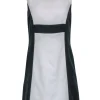 Rachel Zoe - White Shift Dress w/ Black Side Panels & Mock Neck Sz 6