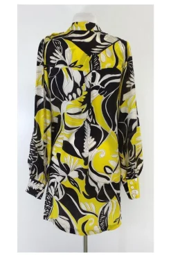 Rachel Zoe - Yellow & Black Long Sleeve Shirt Dress Sz 2