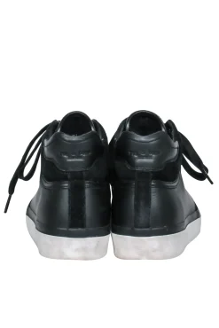 Rag & Bone - Black Leather & Suede High Top Platform Sneakers Sz 6.5