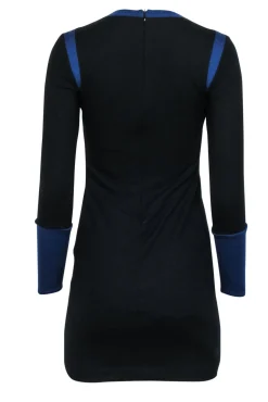 Rag & Bone - Black Long Sleeve Color Block Midi Sheath Dress Sz 0