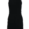 Rag & Bone - Black Sleeveless Faux Leather Trim Detail Dress Sz 4