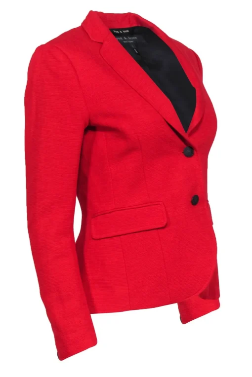 Rag & Bone - Bold Red Textured Blazer Sz 4
