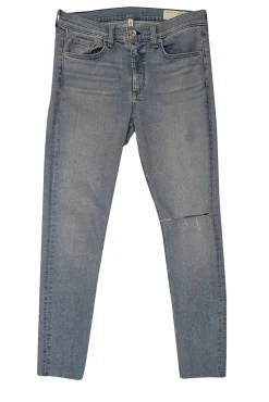 Rag & Bone - Light Wash Ankle Skinny Jeans w/ Raw Hem Sz 12
