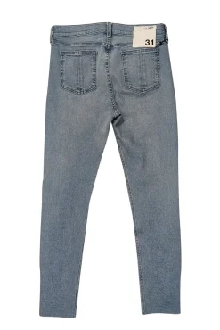 Rag & Bone - Light Wash Ankle Skinny Jeans w/ Raw Hem Sz 12