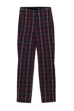 Rag & Bone - Maroon & Navy Plaid Skinny Pants Sz 0