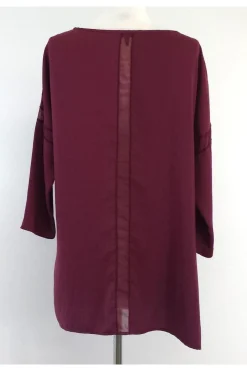 Rag & Bone - Maroon 3/4 Sleeve Oversized Top Sz S