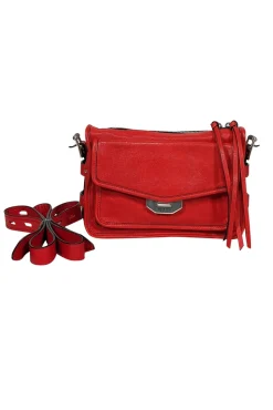 Rag & Bone - Red 'Small Field Messenger' Leather Crossbody