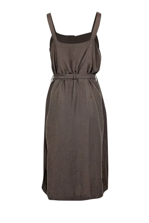 Rails - Army Green Linen Blend Belted Midi Dress Sz L