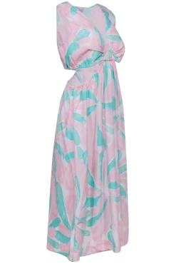 Rails - Pink & Turquoise Print Cut-Out Maxi Dress Sz M
