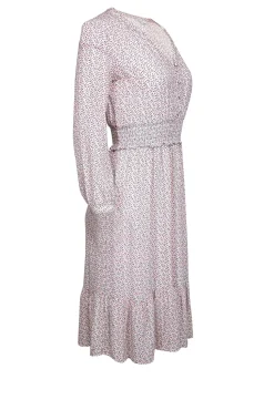 Rails - White w/ Pink & Yellow Floral Print Midi Dress Sz XS