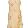 Rails - Yellow Floral Wrap Dress w/ Ruffled Hem Sz S