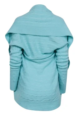 Ralph Lauren - Aqua Blue Open-Front Cashmere Cardigan Sz M