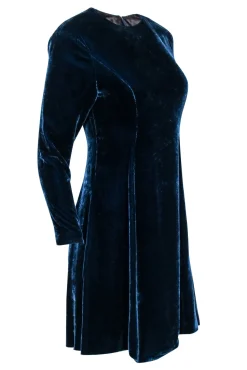 Ralph Lauren - Teal Velvet Long Sleeve Dress Sz 6