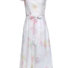 Ralph Lauren - White w/ Pink, & Yellow Floral Print Wrap Dress Sz 4
