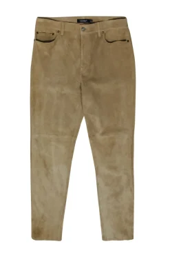 Ralph Lauren Black Label - Tan Suede Skinny Leg Pants Sz 12