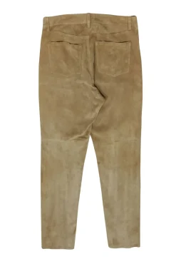 Ralph Lauren Black Label - Tan Suede Skinny Leg Pants Sz 12