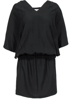 Ramy Brook - Black Flutter Sleeve Drop-Waist Dress Sz M