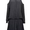 Ramy Brook - Black Satin Cold Shoulder Dress Sz M
