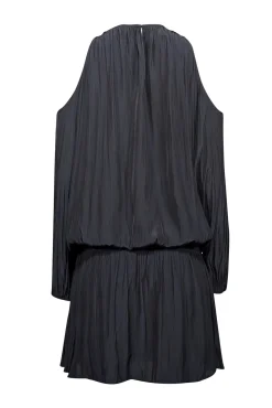 Ramy Brook - Black Satin Cold Shoulder Dress Sz M