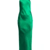 Ramy Brook - Green Satin High Neck "Tatiana" Gown Sz 2