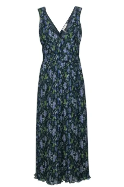 Ramy Brook - Navy, Purple, & Green Floral Print Sleeveless Dress Sz S